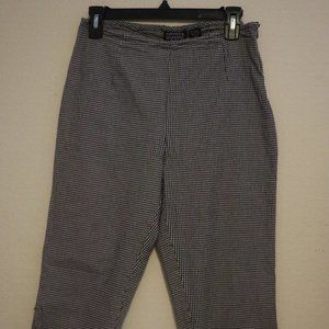 3 for $15 Black And White Checkered Stretch Crop
